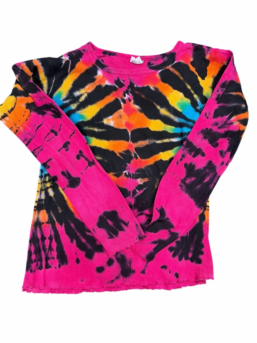 2 Dye 4 Tie-Dye Long Sleeve Tee - Pink Multicolor
